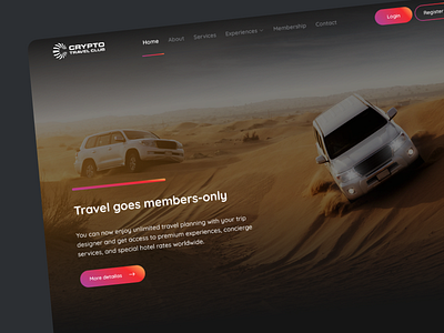 Crypto Travel Club design graphic design ui website