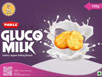 Biscuit Packaging Designs | Parle Gluco Milk advertising biscuit packaging biscuit packaging designs branding creatives design designer flyer graphic design illustration illustrator modern biscuit modern biscuit packaging packaging designs photoshop poster poster design social media creatives social media poster ui