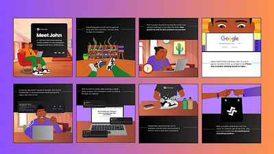 Storyboard Illustration designs for Ad Campaign - SneakerSpa brand design brand identity brand identity design branding design graphic design illustration visualstorytelling