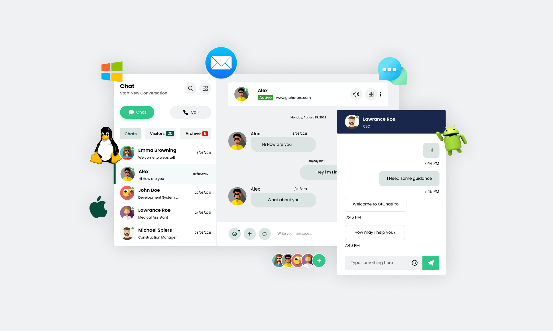 Messenger UI branding chat chat bot chatbot dashboard design design system graphic design group chat inbox instant messaging interface logo message messenger slack startup project uiux website design