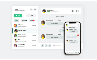 Messenger UI branding chat chat bot chat box chatbot dashboard design design system graphic design group chat inbox instant messaging interface message messaging messenger slack startup project uiux website design