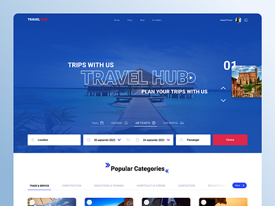 Travel - Travel Hub design site travel ui uidesign uiux ux