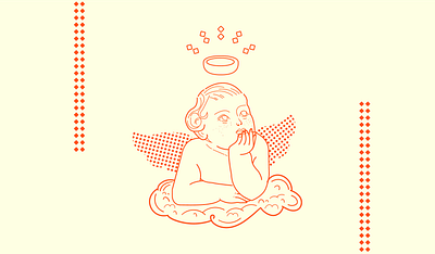 Angel on a Dough branding foodbranding graphic design illustrations