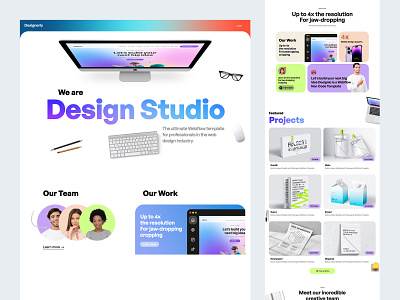 🔥 Case Study — Photoshop to Webflow Template agency business design figmatowebflow illustration photoshoptowebflow portfolio saas template webflow website