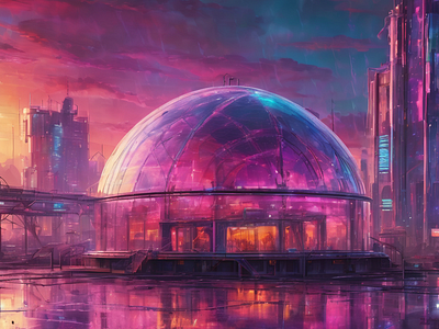 Futuristic building building colour cosmic future