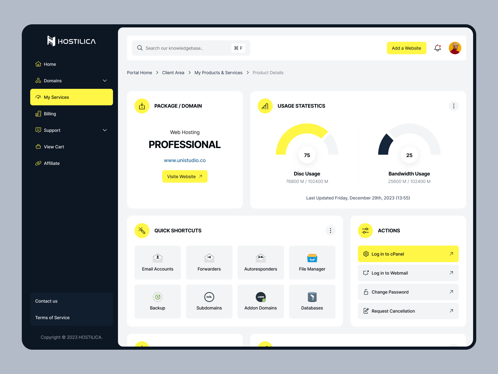 WHMCS Dashboard Redesign dashboard design design system figma redesign ui ui dashboard ui design ux ux design whmcs
