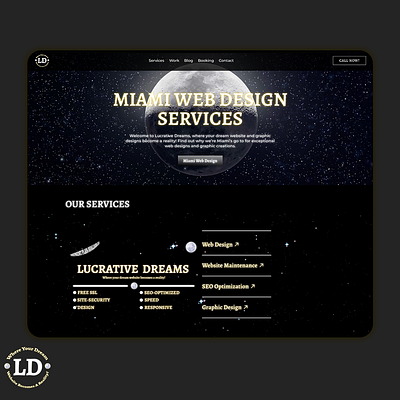 Lucrative Dreams graphic design ui web design web development website design wordpress