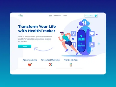Health Tracker | Landing Page | SaaS Design figma saas ui web design