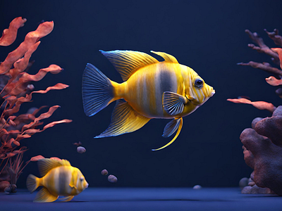 Fish render 2 design graphic design illustration vector