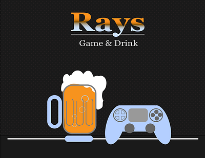 Ray's Game & Drink bar graphic design illustration typography videogames