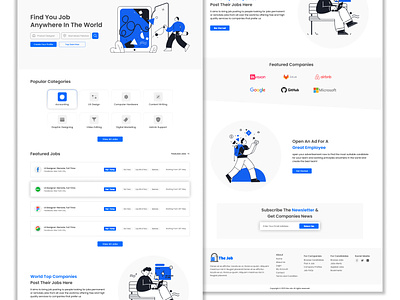 Job Portal Website Design branding designing designs graphic design job portal web job portal webiste minimal web design ui ui ux ui ux designs web web design website website design