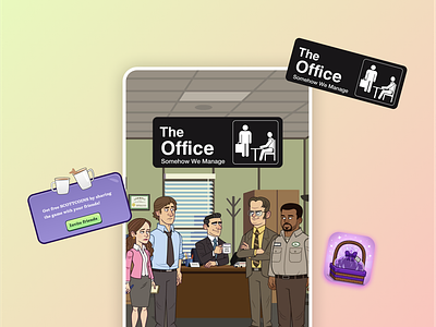 The Office: Mobile Game UI game designer game ui mobile game app mobile ui the office game