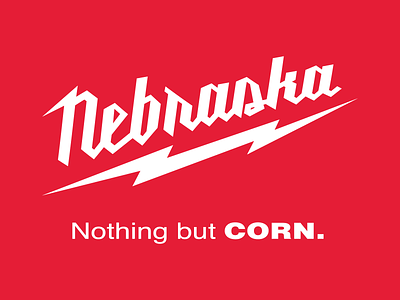 Nothing But Corn bootleg branding corn cornhuskers crumby creative logo design milwaukee nebraska nothing but corn red rip tools vector art