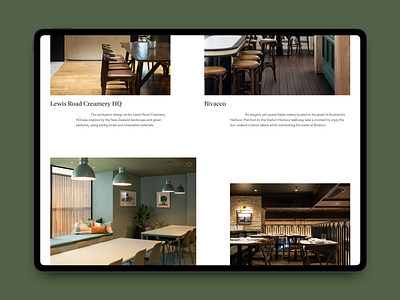 Harrows furniture grid interior design minimal new zealand responsive ui ux web