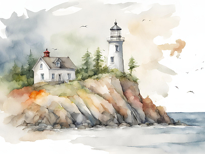 Lighthouse 3 design graphic design illustration vector