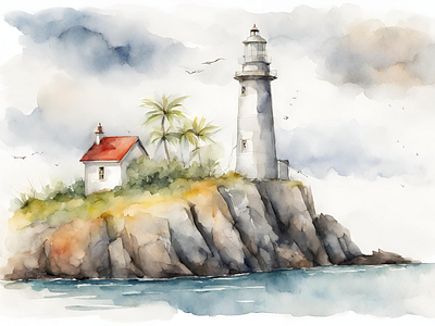 Lighthouse 4 design graphic design illustration vector