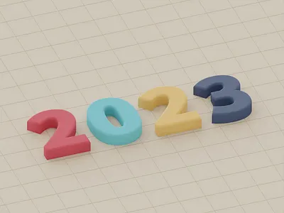 Hello 2024! 2024 3d 3d art animation art art direction b3d blender blender3d design illustration motion graphics new year render ui