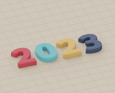 Hello 2024! 2024 3d 3d art animation art art direction b3d blender blender3d design illustration motion graphics new year render ui