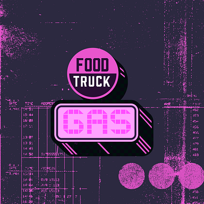 GAS food truck logo design graphic design illustration logo texture vector