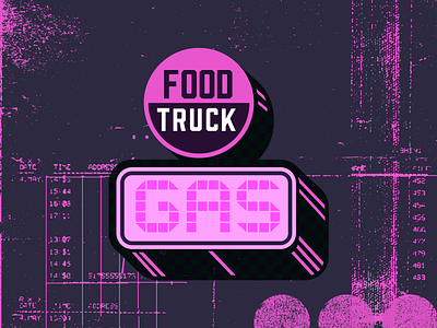 GAS food truck logo design graphic design illustration logo texture vector