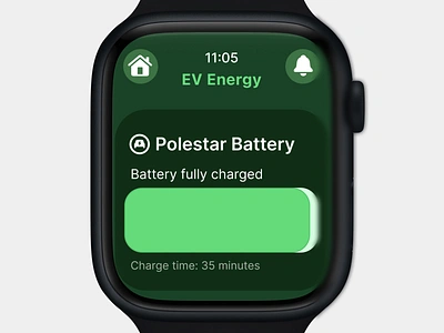 Apple Watch App Concept for Polestar EV Cars apple apple design apple watch concept design electric car ev figma minimal polestar premium design product design sf pro sf symbols ui design useful ux design uxui watchos wearable