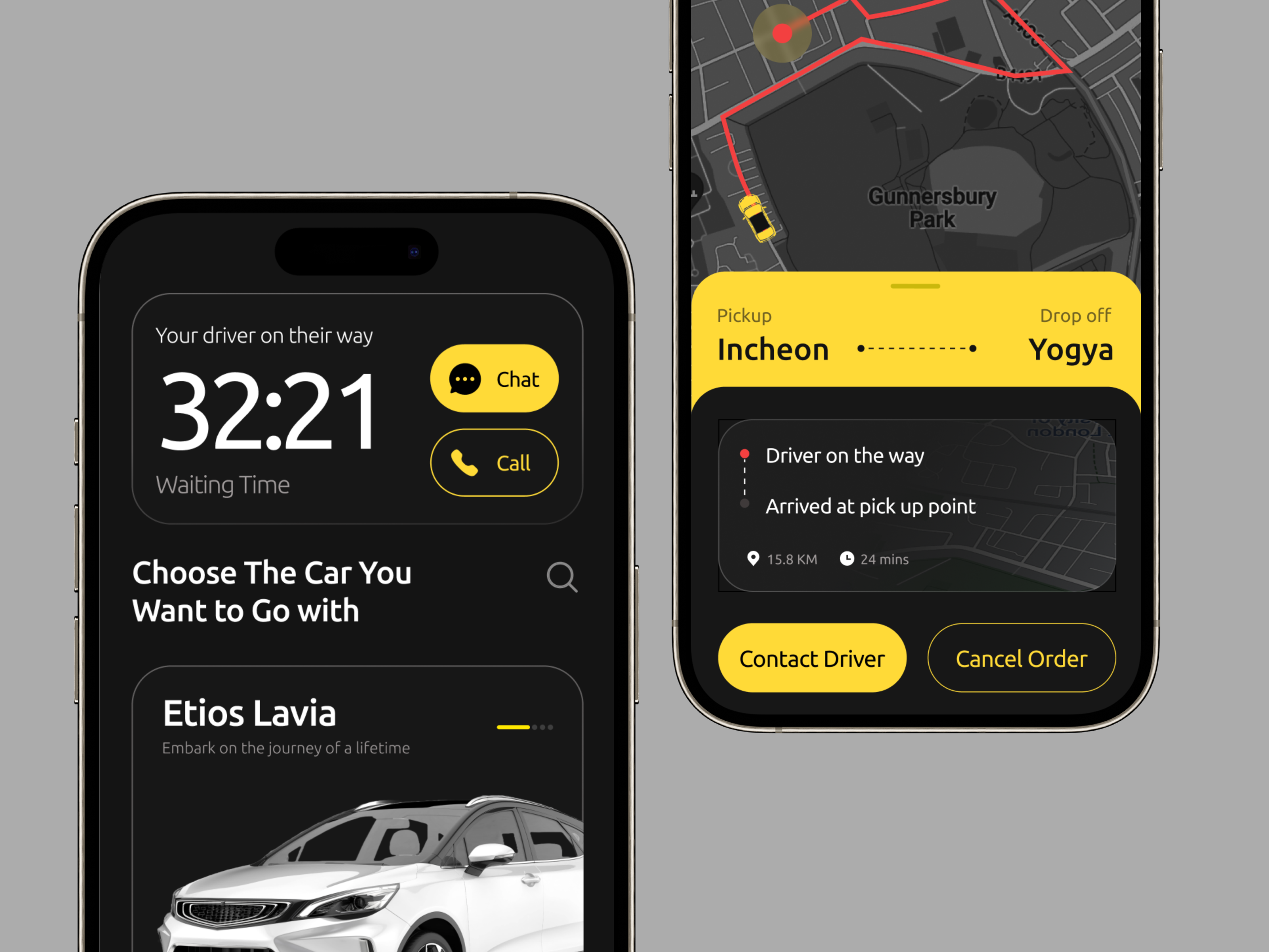 TAXXII Rent Car Mobile App by Reka Rahayu for Plainthing Studio on