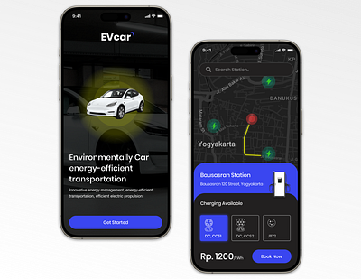 Charging App - Electric Car Vehicle app best car charging dark design electric mobile mode ui ux vehicle