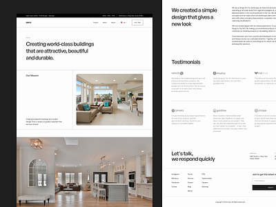Architecture Studio - About Us Page about about us architect architectural architecture building design studio furniture house interiors minimal our story property real estate ui uiux web design website