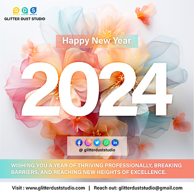 Happy New Year :) 2024 banner banner ad banner ads branding design graphic graphic design happy new year photosop socialmedia