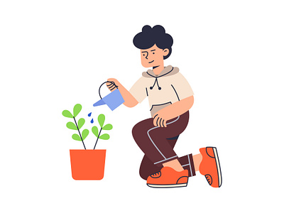 Watering plants🌱 by Zulfahmi Al Ridhawi on Dribbble