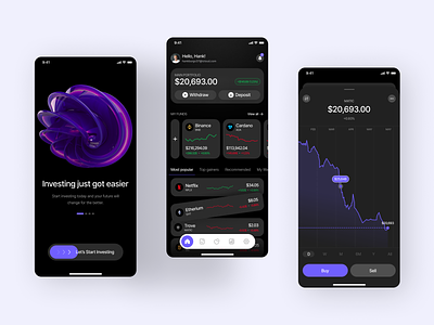 Stock trading mobile app and component component cryto app cryto component finance app fintech app investment app option trading stock components stockapplication stocks trading stocks trading app trading app trading mobile app
