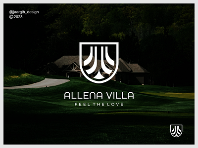 Allena Villa Logo Design apparel branding design exterior home hotels illustration interior logo vector villa