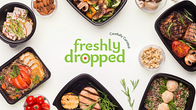 Freshly Dropped Logo branding deliverybrand foodbrand logo logotype