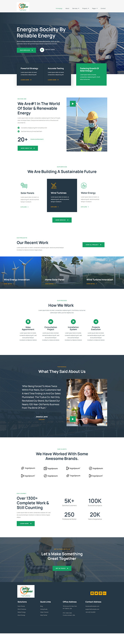 Solar Company Website branding design graphic design ui ux website wordpress