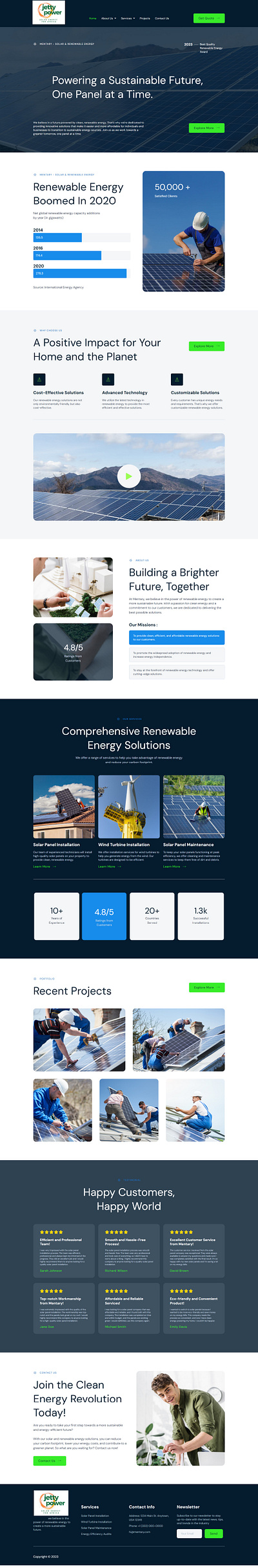 Renewable Energy Website branding design graphic design ui ux website wordpress