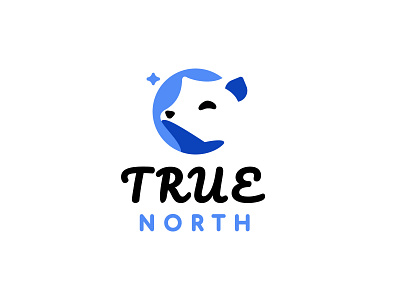 True North animal artic fox bold branding design finance fox geometric logo logodesign modern negative space white