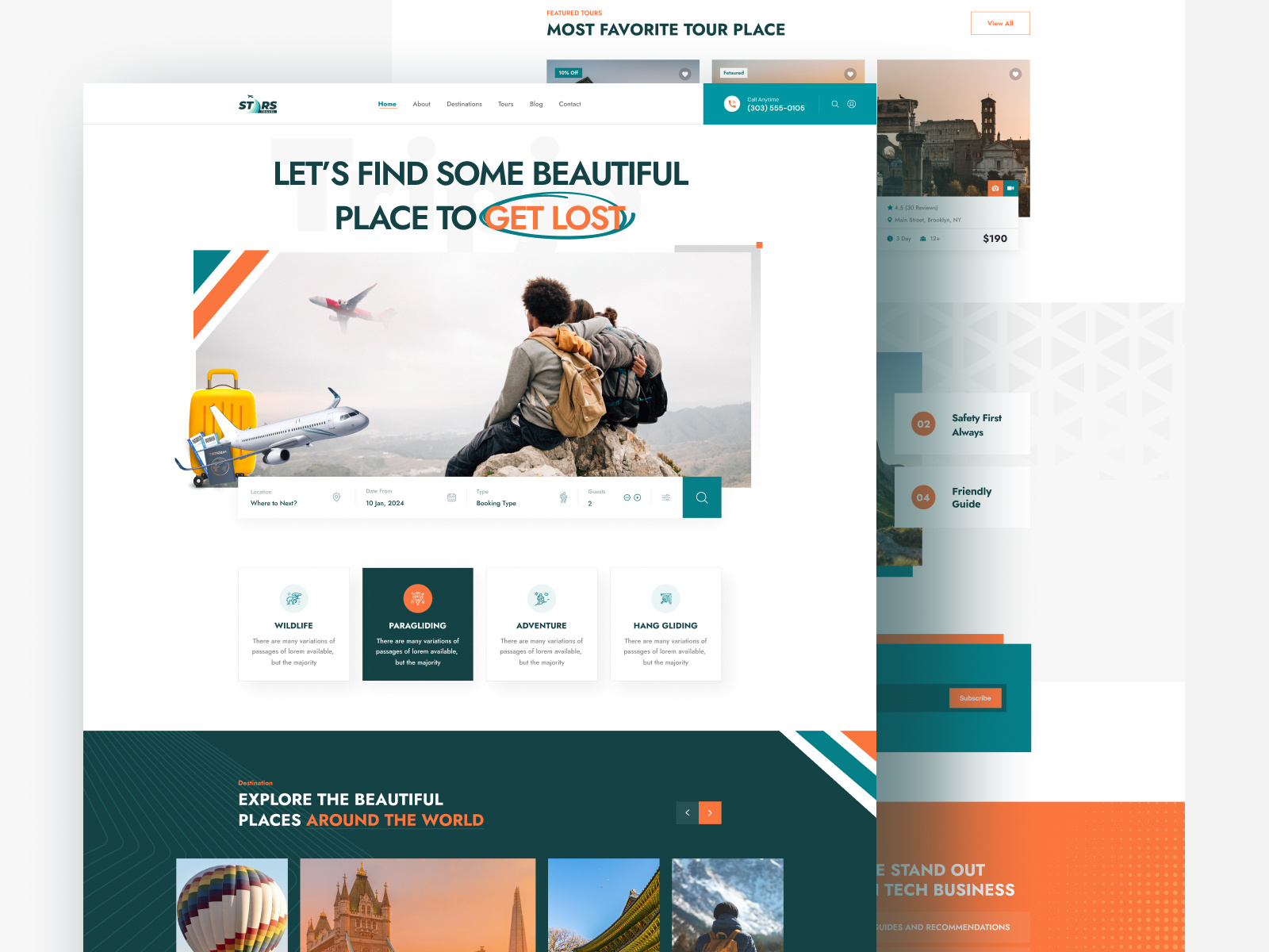 Travel Website Design, landing Page by Mohammad Anamaul Haque on Dribbble