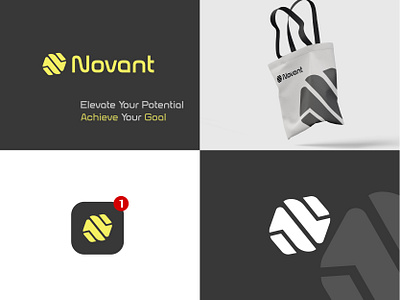 Novant logo design branding abstract branding construction creative elegant icon logo design modern professional technology