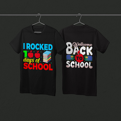 Welcome Back To School 100 day of school 100 day t shirt design kindergarten