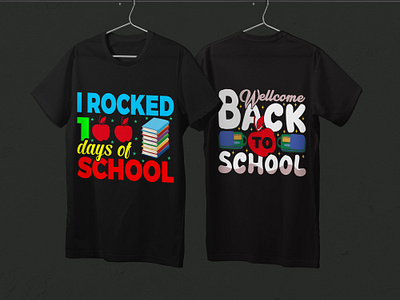 Welcome Back To School 100 day of school 100 day t shirt design kindergarten