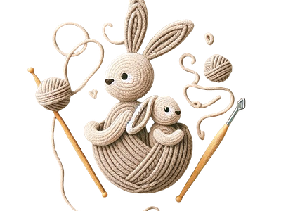 crochet 3d artisticexpression beautiful card branding crochet design graphic design illustration logo ui vector
