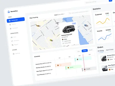 Car Rental Dashboard 🚗 analytics app business car car rental chart dashboard interface management rental rental dashboard sas statistic ui uiux ux web web app website website design