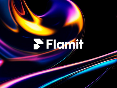 Flamit© - Logo design abstract logo brand identity branding company logo corporate identity data design f logo graphic design illustration letter mark logo minimal minimalist logo modern logo monogram nft tech tech logo web3