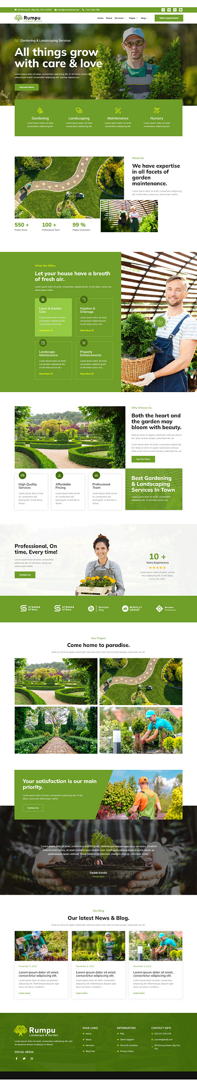 Landscaping Website branding design graphic design ui ux website wordpress