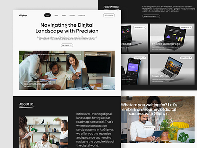 Gliphyx - Digital Agency Landing Page agency agency landingpage agency web business business landingpage business web digital agency digital agency landing page digital agency web landingpage ui uiux design ux website