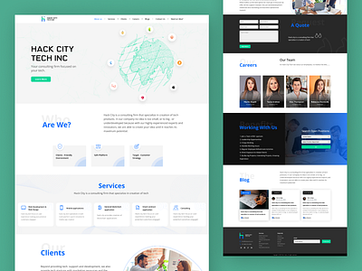 Hack City Tech Landing Page calltoaction creativedesign designinspiration digitalmarketing figma flatdesign hackcity homepage interactivedesign landingpage responsivedesign scrollanimation tech techlandingpage typography ui userexperience ux visualdesign webdesign