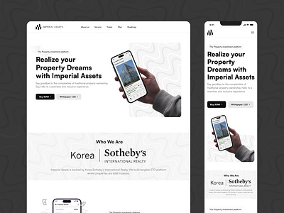 Property Investment Platform assets black white builder buy clean development figma home page investment landing page light management minimal mockup property sell ui