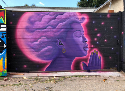 Harmony - Take Back the Alleys Mural Fest art artist harmony mural music painter pint purple umami bee umamibee venice