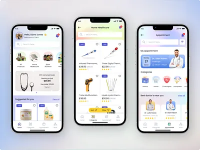 Doctor App androidapp appdesign appinterface creativedesign designconcept digitalproduct doctor doctorapp figma healthapp interactivedesign iosdesign mobileapp mobileexperience mobileui ui uiinspiration userinterface ux visualdesign