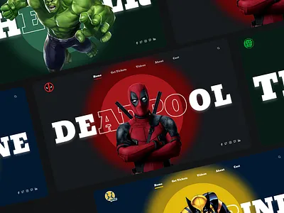 Super heroes Movie Website UI Design app avengers graphic design movie super heroes ui user interface website